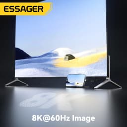 Essager USB 4.0 Type-C Cable 40Gbps Data Transfer&8K@60Hz Video 240W PD Fast Charging For MacBook iPhone Laptop Mobile Hard Disk