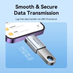 Vention Lighting OTG Adapter Lighting Male to USB A Female Converter for iPhone 14 13 12 iPad Xr Pro Max Lighting USBA Connector