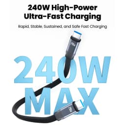 20CM Short Data Cable PD240W Type C To Type C Cable Fast Charging For iPhone 15 16 17 Samsung Huawei Xiaomi USB C To USB C Cable