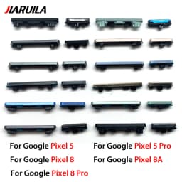 NEW Side Volume Button + Power ON / OFF Buttton Key Set Replacement Part For Google Pixel 5 / 5 Pro / 8 / 8 Pro / 8A