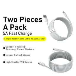 Baseus Fast Charging USB Type C Cable 5A USB C Cable Type C Data Cord for Huawei Charger Cable C For Xiaomi 10 Pro 9