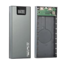 DIY 8 Slots 18650 Battery Power Bank Case Metal Battery Power Shell PD QC Charge Power Bank Shell (Battery Not Included)