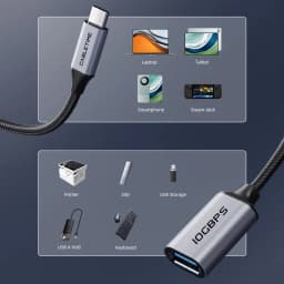 CABLETIME USB C 3.2 to USB A OTG Adapter 10Gbps High-Speed Type C Female Converter For Macbook Xiaomi Huawei iPhone 15 Data OTG