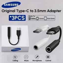 Samsung USB Type C To 3.5mm Aux Adapter Original 3.5mm Jack Audio Cable Earphone Converter Galaxy S25 S24 S23 A80 A16 A25 Note20