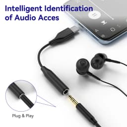 Samsung USB Type C To 3.5mm Aux Adapter Original 3.5mm Jack Audio Cable Earphone Converter Galaxy S25 S24 S23 A80 A16 A25 Note20