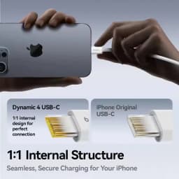 Baseus 100W USB-C Cable for iPhone 17 16 15 Plus Pro Max Type-C Cable for MacBook Pro iPad PD Fast Charger Cord
