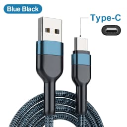 5A USB to Type C Charging Cable Fast Charger Nylon Data Cable For Iphone Xiaomi Huawei Samsung Oppo POCO Type C Charging Cable
