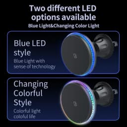 Magnetic Car Wireless Charger RGB For iPhone 13 14 15 16 17 Pro Max Macsafe Car Phone Holder Stand Mount Fast Charging Station