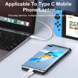 66W USB Type C To Type C Super Charger Cable For Huawei P50 P40 P30 Mate 9 10 Pro Nova 6 5 4 6A Fast Charing For Samsung Xiaomi