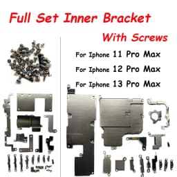 Metal Bracket Holder With Full Screw Set Replacement For Iphone 11 12 13 14 15 Pro Max Mini 14 Plus Inner Small Parts
