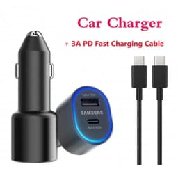 Samsung Dual Usb Car Charger 60w 45w 15w Type C Auto Chargeur Cargador For Galaxy A15 A14 A16 S24 Note20 Ultra Z Flip Fold 5 6 7