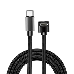 Nylon Braided 90 Degree Elbow USB Type C to USB C PD Cable For iPhone Samsung For Tesla 60W Fast Charger Cord USB-C Cable