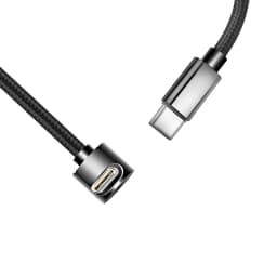 Nylon Braided 90 Degree Elbow USB Type C to USB C PD Cable For iPhone Samsung For Tesla 60W Fast Charger Cord USB-C Cable