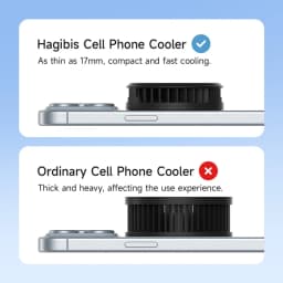 Hagibis Magnetic Cell Phone Cooler Universal Cooling Fan Portable Mobile Phone Radiator for iPhone 17 Pro Gaming Live Streaming