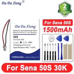 New 3.7V 1500mAh Li-Polymer Battery For Sena 30K, Sena 50S Motorcycle Bluetooth Headset, Helmet Intercom