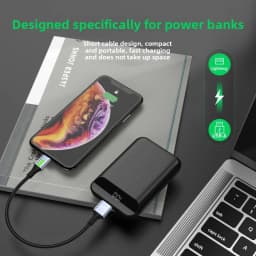 NNBILI 0.25-0.5m Short USBC Cable 66W USB A To Type C Fast Charging Cable for iphone 15 Huawei Samsung Portable Power Bank Cable