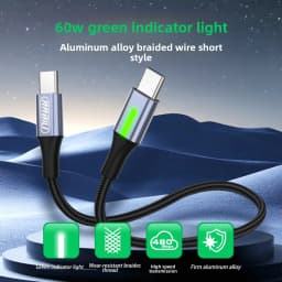 NNBILI 0.25-0.5m Short USBC Cable 66W USB A To Type C Fast Charging Cable for iphone 15 Huawei Samsung Portable Power Bank Cable