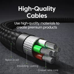 elough 240W Digital Display USB C to USB C Cable Zinc Alloy 5A Type C to Type C Cable Fast Charging for iPhone 15 16