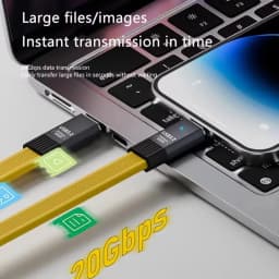 PD100W Type C to Type C Fast Charging Cable USB3.2 20Gbps ThunderBolt 3 5A USB-C Cord for iPhone 15 16 Huawei Samsung Xiaomi