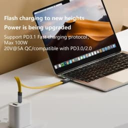 PD100W Type C to Type C Fast Charging Cable USB3.2 20Gbps ThunderBolt 3 5A USB-C Cord for iPhone 15 16 Huawei Samsung Xiaomi