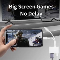 Lightning/Type C USB C Digital AV HDMI Adapter 4K@30Hz For iPhone 17 16 15 14 13 12 11 Pro Max XS XR for HDTV Projector Monitor