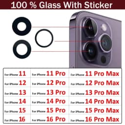 Good Back Rear Camera Glass Lens For iPhone 11 12 13 14 15 16 17 Pro Max Plus Mini Air With Adhesive