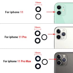 Good Back Rear Camera Glass Lens For iPhone 11 12 13 14 15 16 17 Pro Max Plus Mini Air With Adhesive