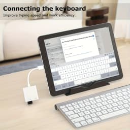 2-in-1 Type-C Lightning OTG Adapter for iPhone 17 16 15 14 13 Pro Max iPad to USB Cable 3.0 Converter Mouse Keyboard Camera Card