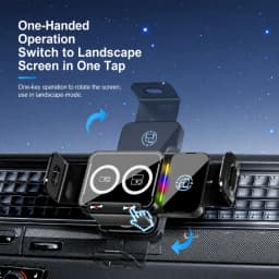15W Wireless Charger Universal Car Phone Holder 360° Rotation Mount for Samsung Galaxy Fold 7 6 5 4 Z Flip S25 S24 iPhone 17 16