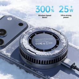 25W Magnetic Wireless Charger Phone Cooler Active Refrigeration Radiator Magnet Fast Charging Stand For iPhone Xiaomi