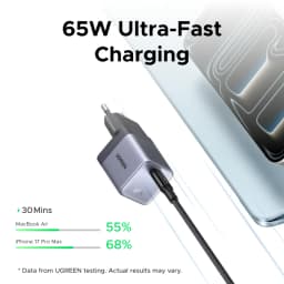 【Ultra Mini】UGREEN Nexode Air 65W GaN Charger AVS PPS PD3.0 For Macbook Pro Laptop iPhone 18 17 Samsung S26 Ultra iPad Tablet