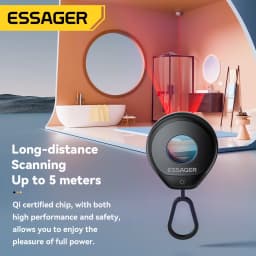 Essager Mini Hidden Camera Detector Portable Anti-Spy Infrared Lens Finder Anti-Peeping Gadget ForTravel Hotel Bathroom Security