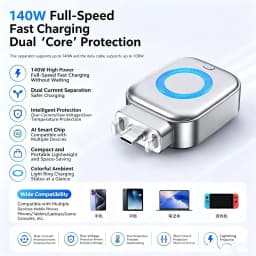 Smart Full Charge Self-Cut Type-C Adapter, Universal Auto Disconnect for Night Charging, Overcharge Prevention Separator