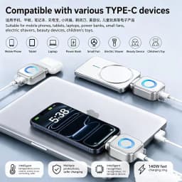 Smart Full Charge Self-Cut Type-C Adapter, Universal Auto Disconnect for Night Charging, Overcharge Prevention Separator