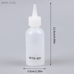 【F2】1Pc 50ML WTS-001 Plastic Liquid Alcohol With Needle For Dispenser Rosin Solder Flux Paste For Phone PCB Welding Repair