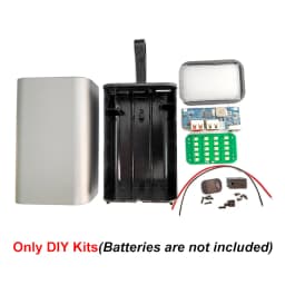DIY 21700 Battery Power Bank Kit 30000mAh Camping LED Light, PD/QC 22.5W Fast Charging USB-C/Micro Input Aluminum Case