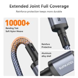 SUNKANDI Mini USB Cable, USB 2.0 to Mini B Male Charger Cord Durable Mini to USB Charging Cable for MP3 Player, Camera,
