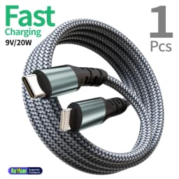 MFi Certified USB C to Lightning Cable 20W Nylon Braided Fast Charging Cord for iPhone 14-8 iPad AirPods 1m 2m 3m
