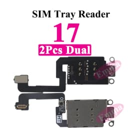 2pcs Dual SIM Card Reader Flex Cable for iPhone 17 16 Plus 15 Pro Max 14 13 12 11 XR Inner Tray Slot Socket Adapter