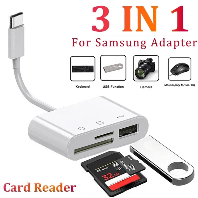 Type C Adapter TF SD Memory Card Reader OTG Writer Compact Flash USB-C for IPad Pro Huawei Macbook Samsung Xiaomi Cardreader