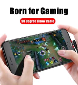 90 Degree Elbow USB Charging Cable for iPhone 11 12 13 14 Pro X XR XS Max 7 8 Plus Nylon Braided Fast Charger Gaming Cable 2m 3m