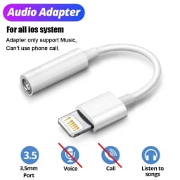 For IOS Adapter to 3.5mm Jack AUX Cable For iPhone 14 13 12 11 Pro Max Male To Female Adapter Headphone Converter Audio Splitter