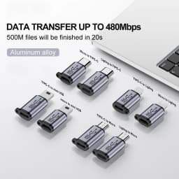 USB Type-C Adapter Type C To Micro USB Male To USB C Female Converters For Xiaomi Samsung Charger Data Cable USBC USB C Adapter