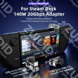 USB4.0 ThunderBolt 3 20Gbps Data Adapter 4K@60Hz 140W 5A USB C to Type C Fast Charging Converter Adapter For Macbook Steam Deck