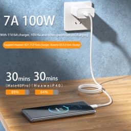 7A 100W USB to Type-C Cable for Samsung Xiaomi Redmi POCO Huawei Nova Honor OPPO Realme Moto Super Fast Charging USB C Data Cord