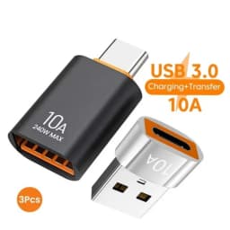 10A OTG USB 3.0 To Type C Adapter USB C Male To USB Female Converter Fast Charging OTG For Macbook Laptop Xiaomi Samsung
