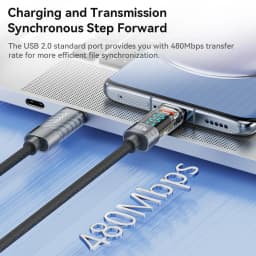 Toocki 6A 100W Transparent Type C to USB C Fast Charge Display Cable USB A To Type C For Macbook Xiaomi Samsung Poco Realme