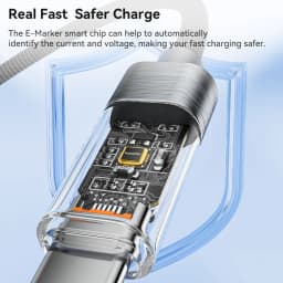 Toocki 6A 100W Transparent Type C to USB C Fast Charge Display Cable USB A To Type C For Macbook Xiaomi Samsung Poco Realme