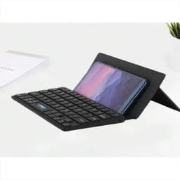 JOMAA Folding Phone Keyboard,Portable Rechargeable Keyboard Foldable Bluetooth Wireless Keyboard with Stand Holder