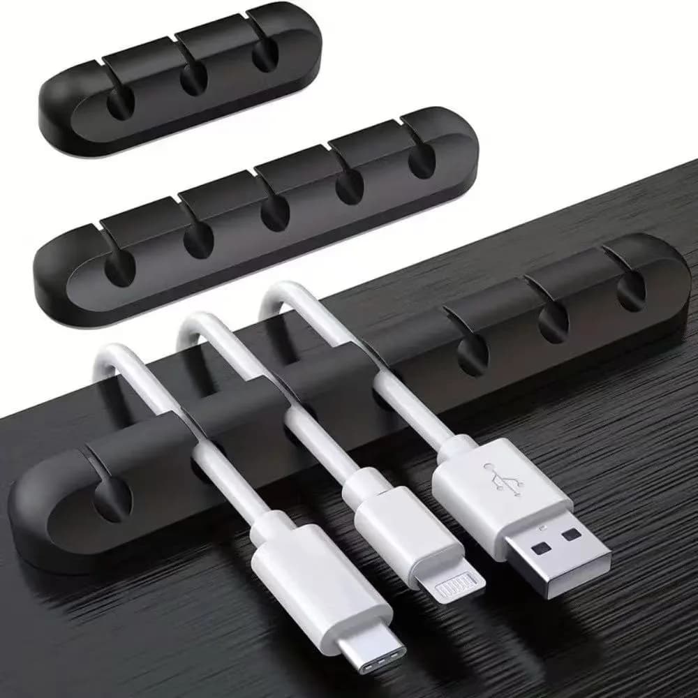 Cable Cord Wire Organizer Silicone USB Cable Winder Management Clips Self Adhesive for Mouse Keyboard Headset For iPhone Huawei